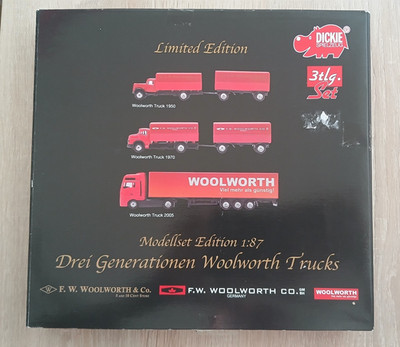 Dickie Spielzeug Woolworth Truck Lkw 3tlg. Set Limited Edition 1:87 mit OVP