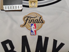 NIKE Adult M 44 Spurs WEMBANYAMA Authentic WHITE JERSEY 2026 Finals Patch LEDGER