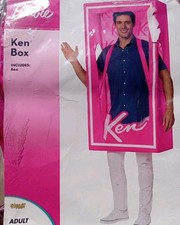 Barbie The Movie Men's Adult Ken Doll Box Spirit Halloween Costume One Size
