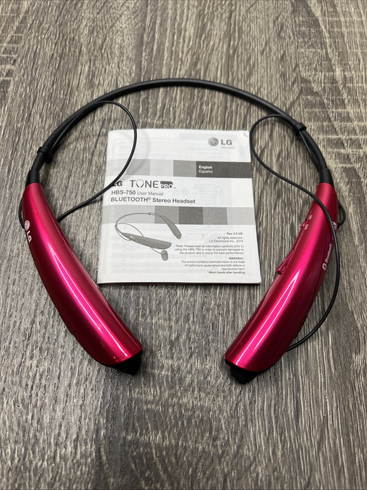 Bluetooth Wireless Pink Red