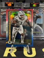 2025 Topps Chrome Micah Parsons Red White & Blue Refractor #77 GB Packers
