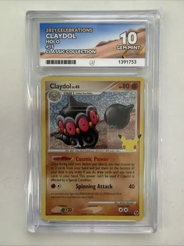 Claydol Celebrations Classic Collection Holo Card 15/106 ACE 10