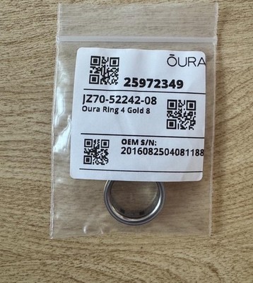 Oura Ring 4 Gold 8 Activity Tracker Size 8 Metal Gold for Finger