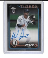 2024 TOPPS CHROME WENCEEL PEREZ RC AUTO ON CARD AUTOGRAPH TIGERS