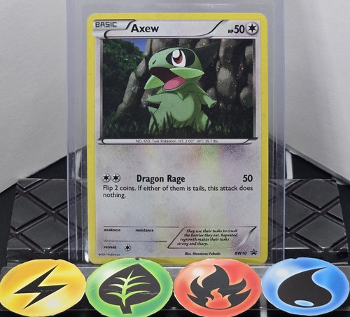 Pokémon TCG Axew BW10 Black & White Black Star Promo Holo 2011 LP 