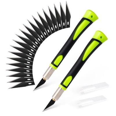 Precision Exacto Set, 2 Pack Craft with Extra 20 Exacto Blades, Hobby Set wit...