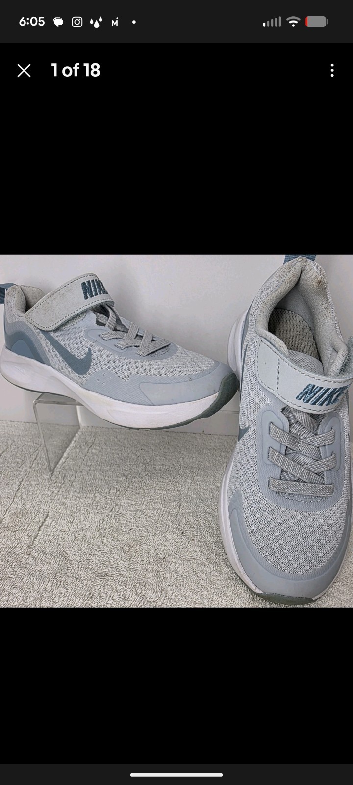 Nike Wearallday Athletic Shoes Kids Size 12C Light Blue White CJ3817-405