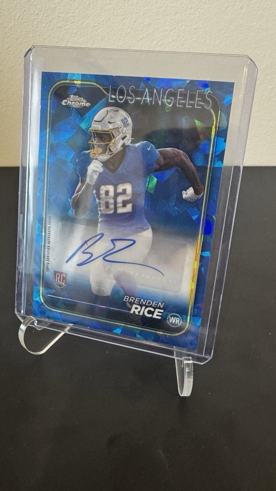 Brenden Rice Topps Chrome Sapphire Rookie Autographs #RABRI Base