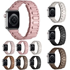 For iWatch Series 10 9 8 7 6 Ultra 38-49mm Sport Magnetic PU Leather Watch Band