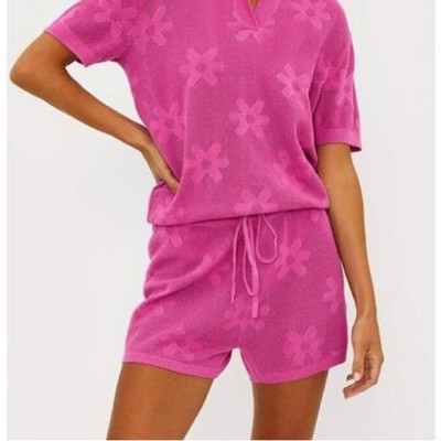 NWT Beach Riot Balboa Pink Knit Shorts Size Small