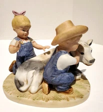 Denim Days The New Calf 8887 Homco Home Interiors 1985 Chipped Fingers