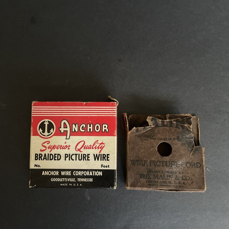 Vintage Anchor Braided Picture Wire-25 ft. -Goodlettsville,Tenn +Malins