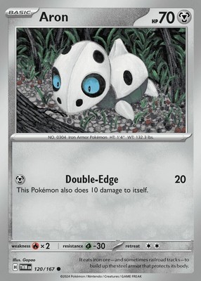 Aron - 120/167 - Common - Reverse Holo - Near Mint