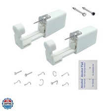 2 Pack Nose Piercing Kit, Disposable Safe Sterile Piercing Unit For Self Nose...