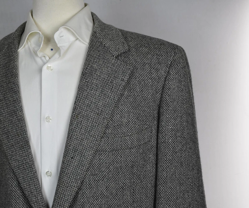 Chaqueta Abrigo Deportivo Oxxford Clothing Lake Forest Para Hombres Tejido Grueso Tweed Lana 43 R Foto 3 de 4