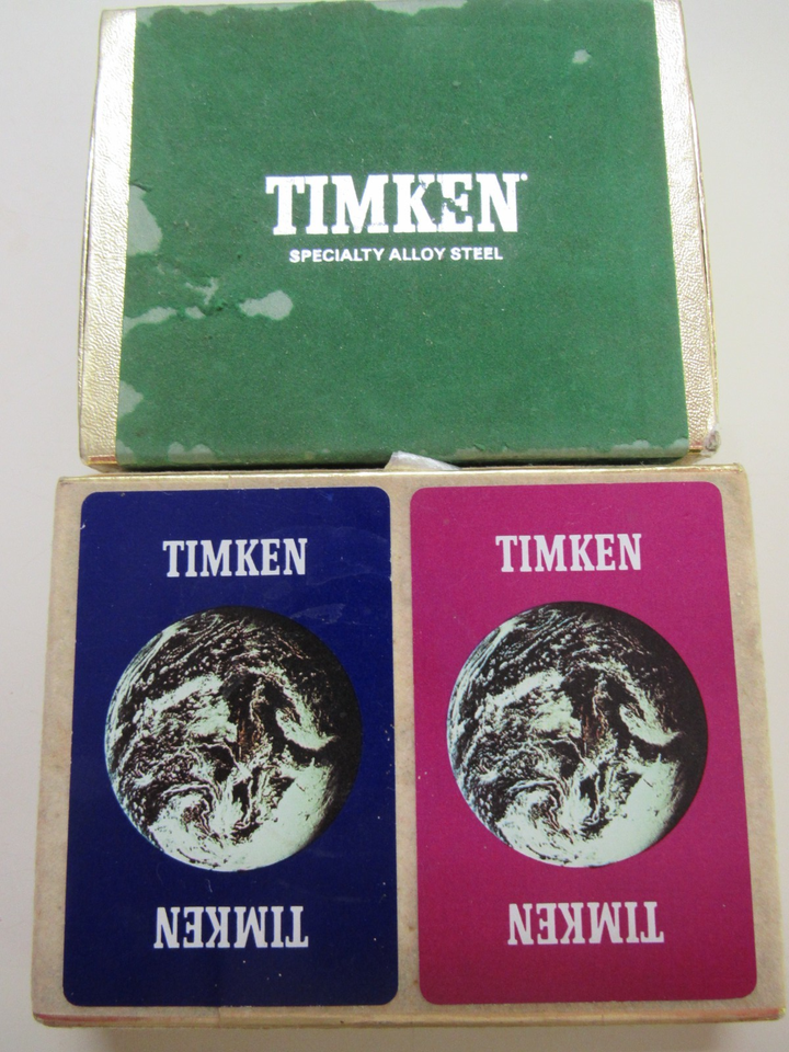 Vintage Timken Bearing Playing Cards Double Deck Case Sets - Lot of 2 ...