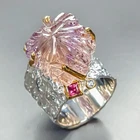Handmade 25 ct Natural Ametrine Ring 925 Sterling Silver Size 8 /R463955