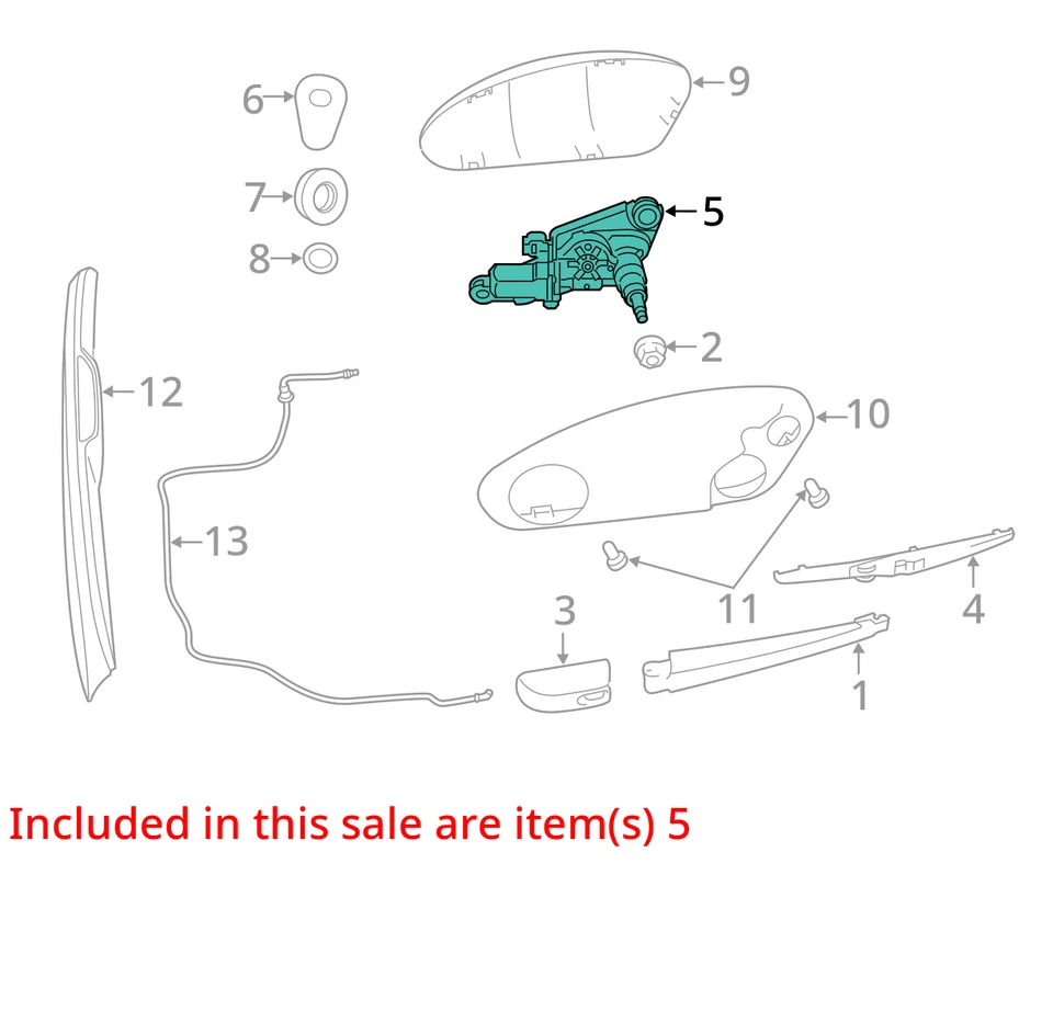 Motor limpiaparabrisas trasero compatible con 11-13 GRAND CHEROKEE 6731282 Foto 3 de 4