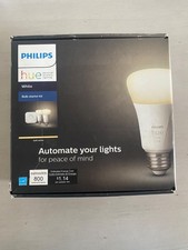 GENUINE Philips Hue Bluetooth A19 E26 60W LED Bulbs 2 Pack Starter Kit - White