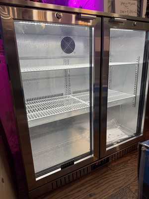 BODEGA 2-Section Freestanding Glass Door Merchandising Refrigerator
