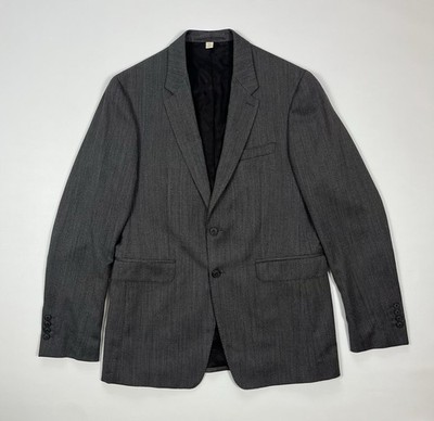 Burberry London Millbank Travel Suit Grey Wool Made in Italy 50R