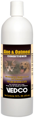Vedco Aloe & Oatmeal Pet Conditioner 16oz Moisturizing Coat & Skin Care