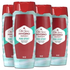 Old Spice Hydro Body Wash for Men Pure Sport 16oz Pack of 4