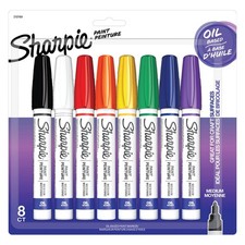 Oil-Based Paint Markers, Medium Point, Assorted Colors, 8 Count - Great for R...