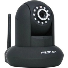 Foscam FI9821P Wireless IP Surveillance Camera HD Black Night Vision SD Card