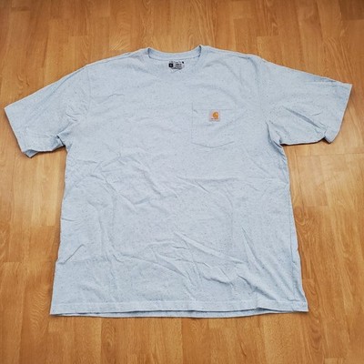 Carhartt Shirt Mens Extra Large Blue Pocket Loose Nep Speckled K87