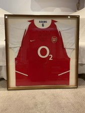 Framed Arsenal Back Signed Shirt By Tony Adams 2002-2004 O2 Invincible Season