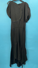 VICTORIA BECKHAM Black Circle Cutout Midi Dress, Sz UK8 (NWT) MSRP $1,590.00
