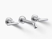 New Kohler Purist K-T14413-4-CP Two-Handle Wall-Mount Faucet Trim Chrome