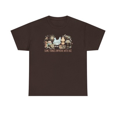 Vintage Antique Lover T-Shirt Some Things Improve With Age Retro Graphic Tee