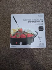 New In Box Kusini Electric Chocolate or Cheese Fondue Maker Pot w Skewers