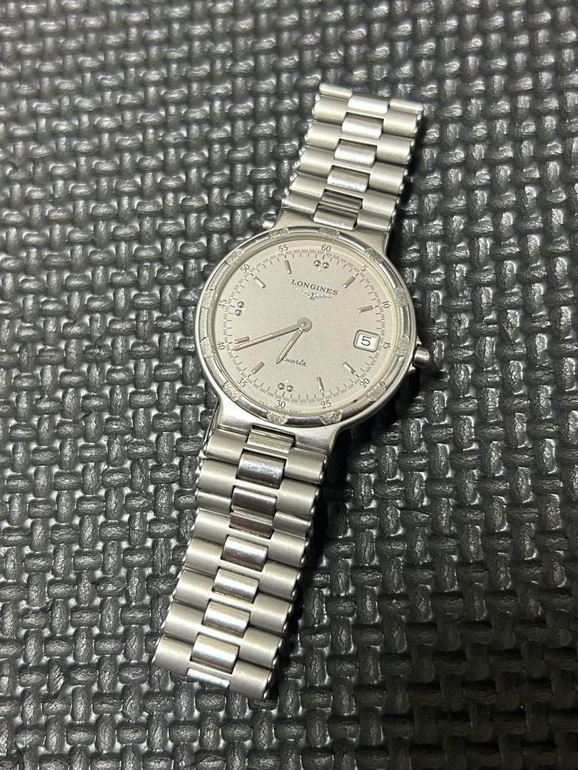 Longines Conquest Date Quartz Gold Dial Unisex Preowned Watch