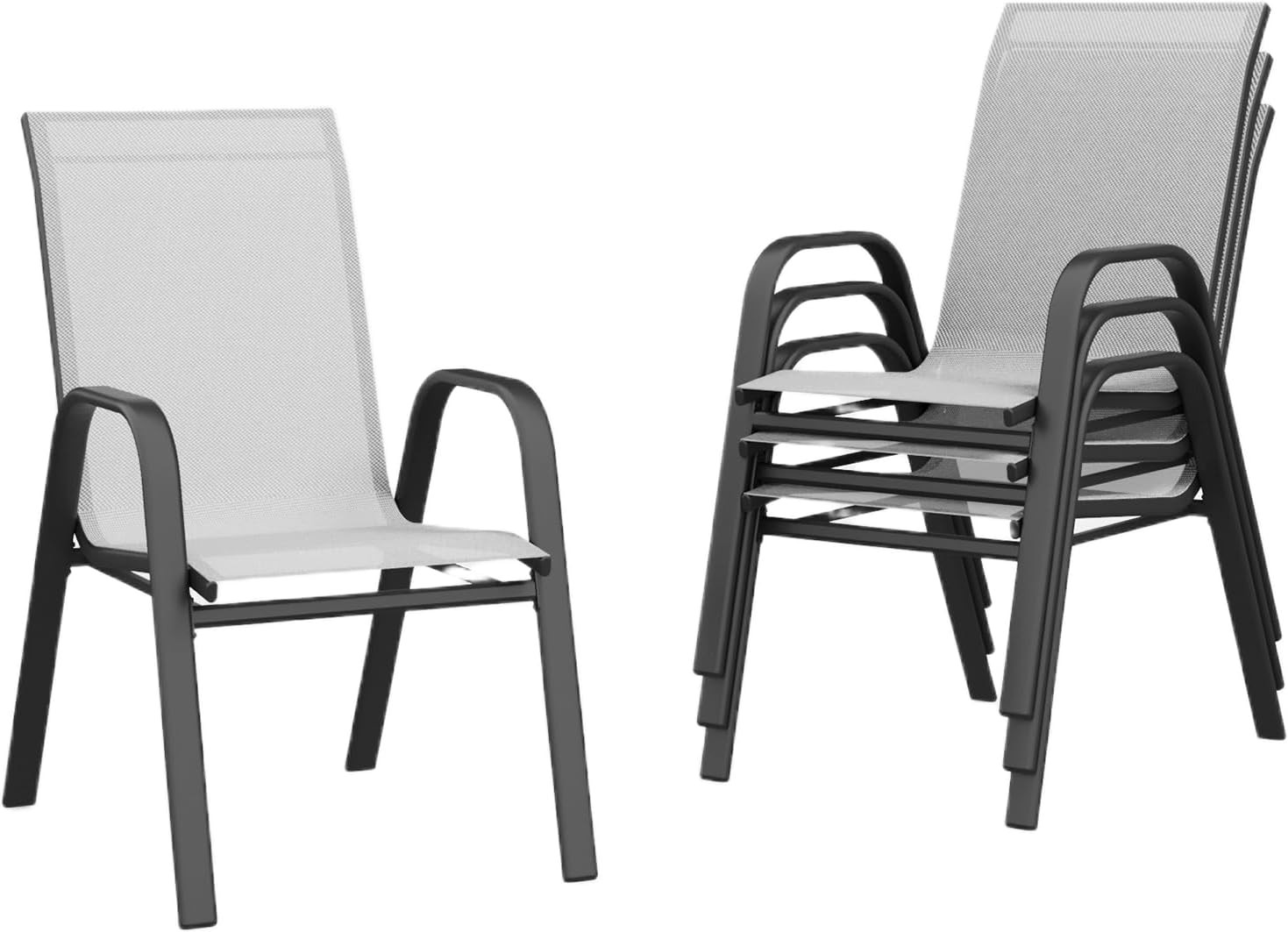 4er Gartenstuhl Set Stapelstuhl Gartenstühle Stühle Outdoor Garten Balkonstühle