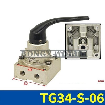 1PCS NEW STNC Three position four-way manual rotary valve TG34-S-06 *qq