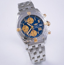 Breitling Chrono Cockpit Stahl Gold Automatik Herrenuhr Ref. B13358