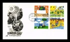 US COVER EARTH DAY KIDS CARE ABOUT ENVIRONMENT FDC SETENANT ARTCRAFT
