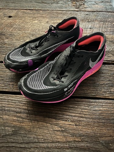 Men's Size 12 Nike ZoomX Vaporfly Next% 2 Black Flash Crimson Running CU4111 002