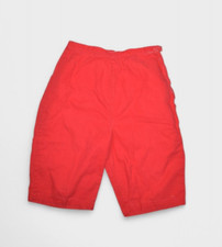 Vintage 60s Shorts Womens 26" Red Canvas Cotton Bloomer Side Zip Knee Length