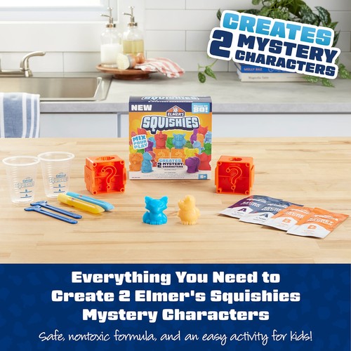Elmer’s Squishies Kids’ Activity Kit, DIY Squishy Toy Kit Creates 2 Mystery - Picture 3 of 6