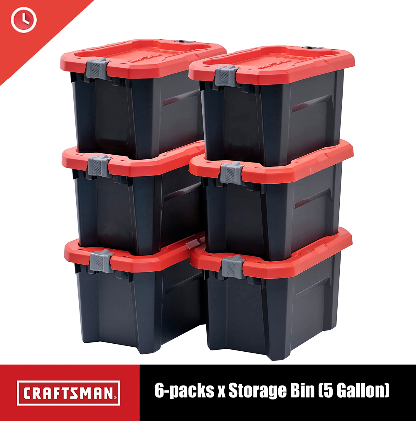 CRAFTSMAN Storage Bins (5 Gallon, 6pack) FREE & FAST SHIPPING eBay