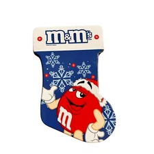 M&Ms Tin Ms. Green Christmas Stocking Collectible Display Only 2010