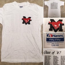 Vintage Class Of 87 T Shirt Made In USA 80s 1980s Class Tee Mustang Size L
