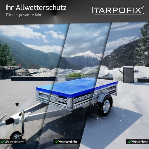 Anhängerplane 217x117 Flachplane Abdeckplane inkl Planengummi für UNSINN WEB 10 - Bild 4 von 9