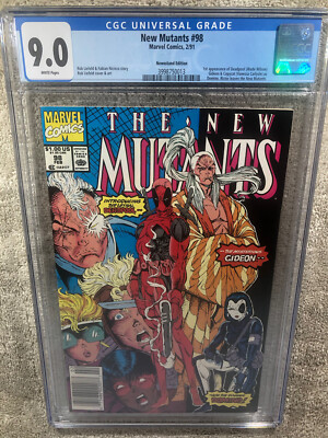 New Mutants 98 CGC 9.0 Newsstand Ed 1st Deadpool Rob Liefeld