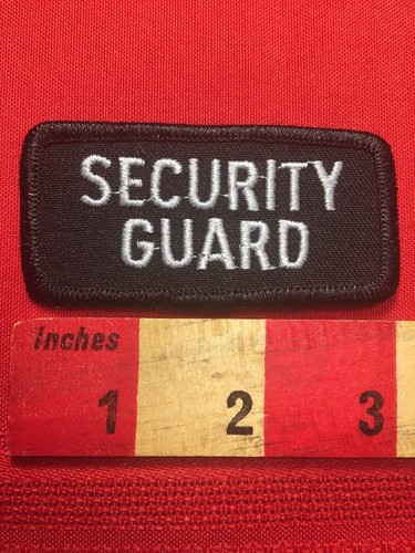 3” White On Black Generic SECURITY GUARD Security / Police Type Patch ...