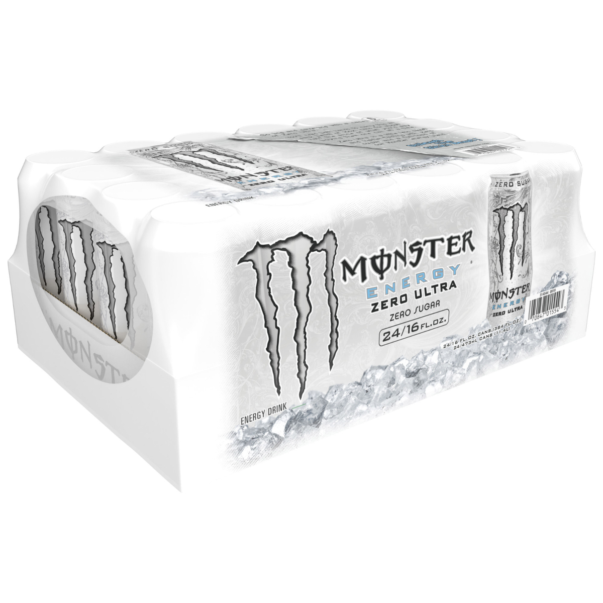 Monster Zero Ultra Energy Drink, Sugar Free, 150mg Caffeine, 16 fl